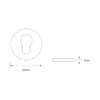 EuroArt euro profile escutcheon satin stainless steel 316 grade door keyhole cover