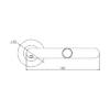 safety tubular lever handle with escutcheons for doors