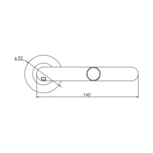 safety tubular lever handle with escutcheons for doors