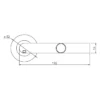 tubular lever handle on rose with escutcheon for doors