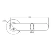LRS110 Tubular Lever Handle on Rose 135mm Satin Stainless Steel | British Hardware