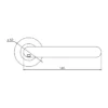 solid stainless steel lever handle with escutcheon for doors