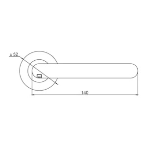 solid stainless steel lever handle with escutcheon for doors