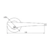 solid stainless steel lever handle with escutcheon for doors