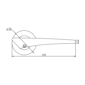solid stainless steel lever handle with escutcheon for doors