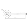 solid stainless steel lever handle with escutcheon for doors