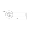 stainless steel lever handle with dual finish for interior and main doors