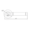 stainless steel lever handle with dual finish for interior and main doors