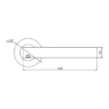 stainless steel lever handle on rose with escutcheon for doors