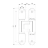 zamac 3D adjustable concealed hinge for cabinets and furniture doors