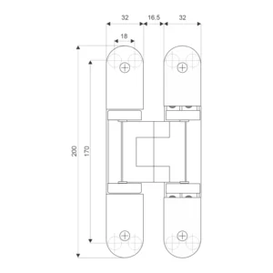 3D adjustable concealed hinge heavy duty for cabinets and furniture doors