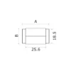 brass square small cylinder knob for furniture doors and cabinets
