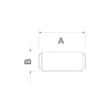 round small cylinder knob in solid brass for furniture doors and cabinets