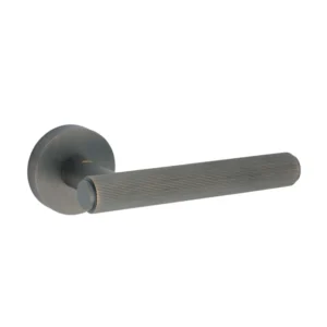 brass lever handle on 10mm round rose without escutcheon for doors