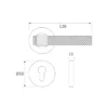 brass lever handle on round rose without escutcheon for doors