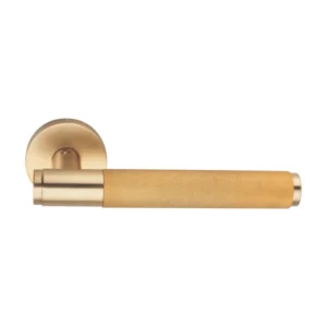 brass lever handle with escutcheon plate for interior and main doors