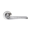 Brass Lever Handle 140mm in Polished Nickel EuroArt British Hardware