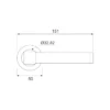 Brass Lever Handle 137mm in British Hardware