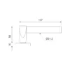Brass Lever Handle 137mm in British Hardware