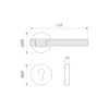 Brass Lever Handle 132mm in EuroArt British Hardware
