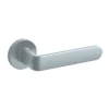 brass lever handle on round rose with escutcheon for interior doors
