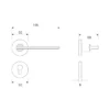 Brass Lever Handle 155mm in British Hardware
