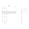brass lever handle with escutcheon plate for interior and main doors