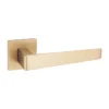 brass lever handle with escutcheon plate for interior and main doors