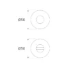 Brass round turn knob for doors or cabinets