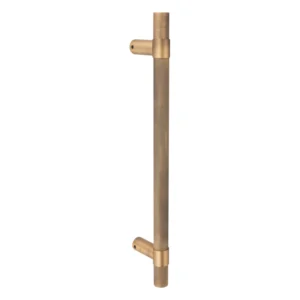 brass door pull knurled handle for home doors, office doors, interior doors, premium hardware