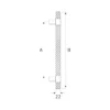 brass door pull knurled handle for home doors, office doors, interior doors, premium hardware