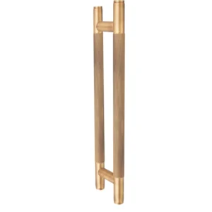 brass door pull knurled handle for home doors, office doors, interior doors, premium hardware