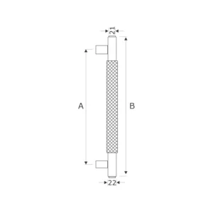 brass door pull knurled handle for home doors, office doors, interior doors, premium hardware