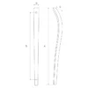 Premium brass Lina door pull handle for modern main and interior doors