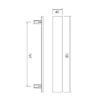 Brass woody door pull handle 800mm total length