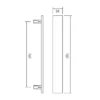 brass side grooves door pull handle for home doors, office doors and interior doors, premium hardware