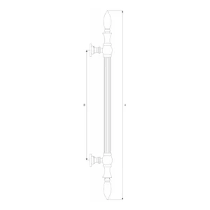 Brass Ardea door pull handle for main doors