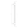Brass woody door pull handle 800mm total length