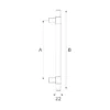 brass door pull handle for home doors, office doors, interior doors, premium hardware