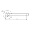 EuroArt Stainless Steel Lever 128mm British Hardware