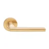 EuroArt Stainless Steel Lever 128mm Satin Brass British Hardware