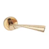 EuroArt Stainless Steel Lever 127mm Polished Brass British Hardware