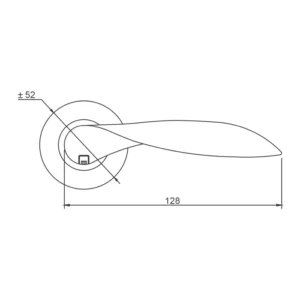 EuroArt Stainless Steel Lever 128mm Satin Stainless Steel British Hardware