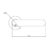 solid stainless steel lever handle on round rose with escutcheon for doors