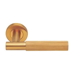 EuroArt Stainless Steel Lever 126mm Satin Brass British Hardware