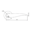 Investment Cast Solid Stainless Steel Lever Handle 130mm in EuroArt British Hardware