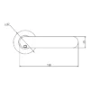 EuroArt Stainless Steel Lever 130mm British Hardware