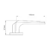 stainless steel lever handle on square rose with escutcheon for home doors, office doors and interior doors