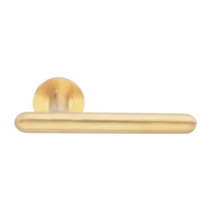 EuroArt Designer Stainless Steel Lever 165mm in Satin Champagne Gold British Hardware