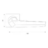 lever handle on square rose with escutcheon for doors, suitable for home doors, office doors, interior doors, premium stainless steel hardware